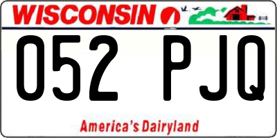 WI license plate 052PJQ