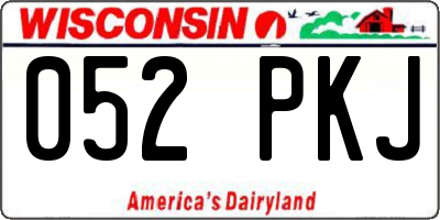 WI license plate 052PKJ