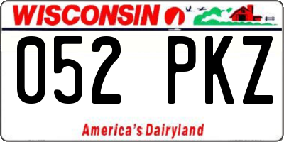 WI license plate 052PKZ