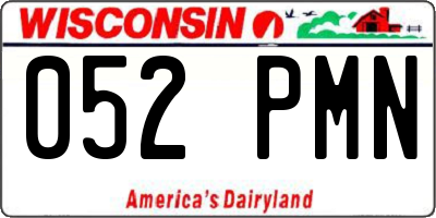 WI license plate 052PMN