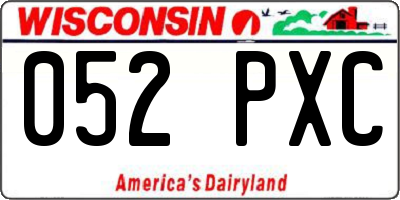 WI license plate 052PXC