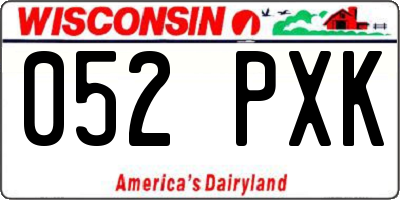 WI license plate 052PXK