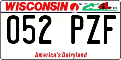 WI license plate 052PZF