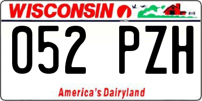 WI license plate 052PZH
