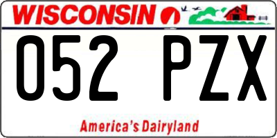 WI license plate 052PZX