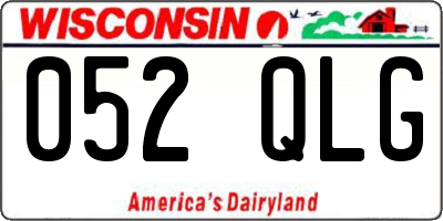 WI license plate 052QLG