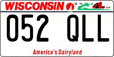 WI license plate 052QLL