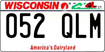 WI license plate 052QLM