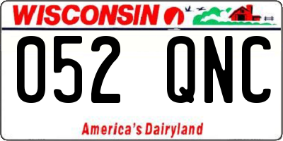 WI license plate 052QNC