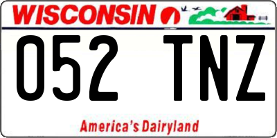 WI license plate 052TNZ
