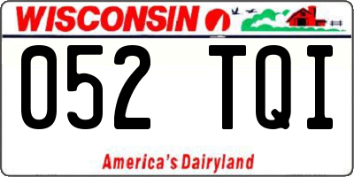 WI license plate 052TQI