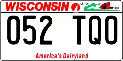WI license plate 052TQO