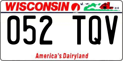 WI license plate 052TQV