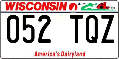WI license plate 052TQZ