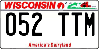 WI license plate 052TTM