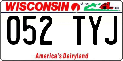WI license plate 052TYJ