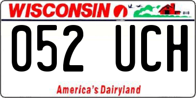 WI license plate 052UCH