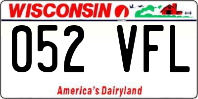 WI license plate 052VFL