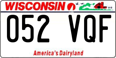 WI license plate 052VQF