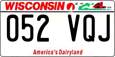 WI license plate 052VQJ