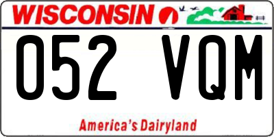 WI license plate 052VQM