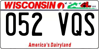 WI license plate 052VQS