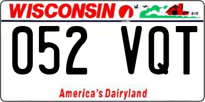 WI license plate 052VQT