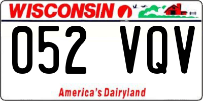 WI license plate 052VQV