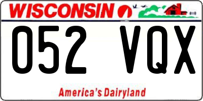 WI license plate 052VQX