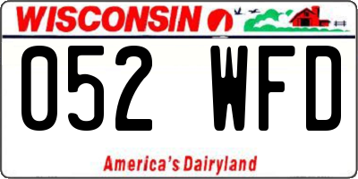 WI license plate 052WFD