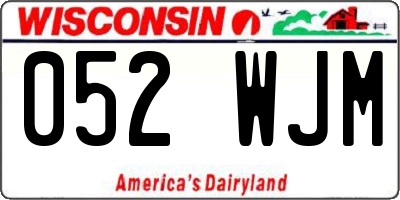 WI license plate 052WJM