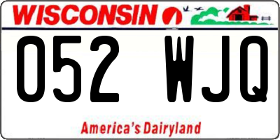 WI license plate 052WJQ