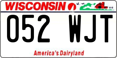 WI license plate 052WJT