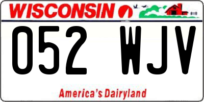 WI license plate 052WJV