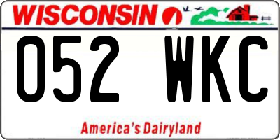 WI license plate 052WKC