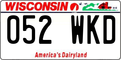 WI license plate 052WKD