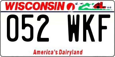 WI license plate 052WKF