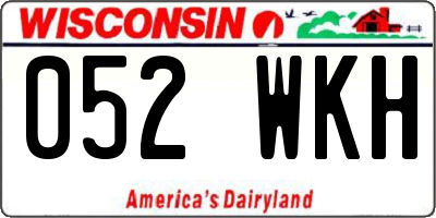WI license plate 052WKH
