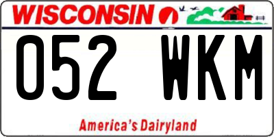 WI license plate 052WKM