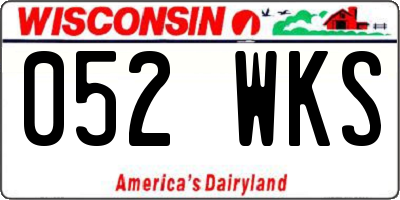 WI license plate 052WKS
