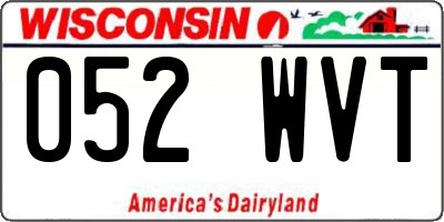WI license plate 052WVT