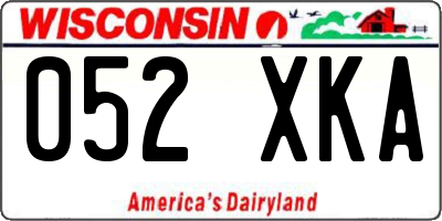 WI license plate 052XKA