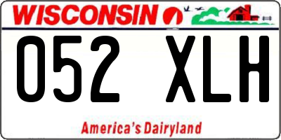 WI license plate 052XLH