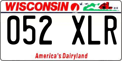 WI license plate 052XLR