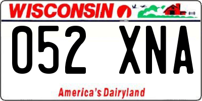 WI license plate 052XNA
