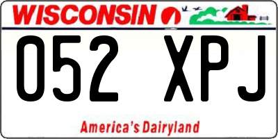 WI license plate 052XPJ