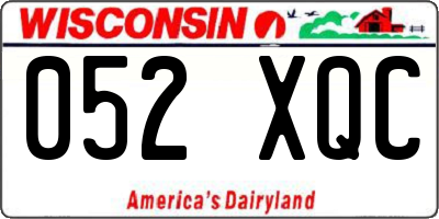 WI license plate 052XQC