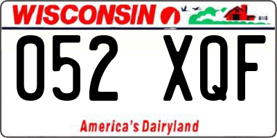WI license plate 052XQF