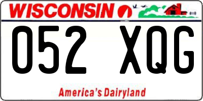 WI license plate 052XQG