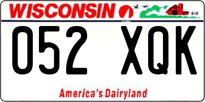 WI license plate 052XQK
